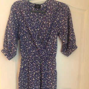 Vici Collection Blue Floral Jumpsuit Size S